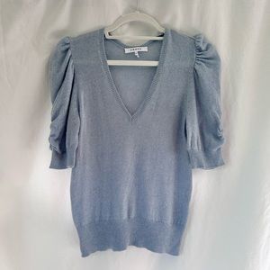 Frame Frankie Recycled Cashmere & Wool Puff-Sleeve Sweater